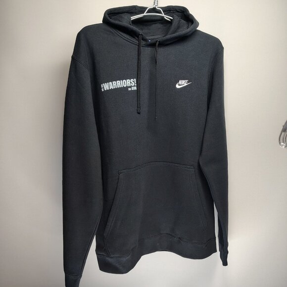 Nike We Are Warriors Hoodie Size XXL Black Embroidered Swoosh Logo Blue Tag - Picture 1 of 13